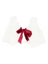 La Stupenderia Bow-detail Vest In White