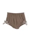 La Stupenderia Bow-detailing Cotton Bloomers In Brown