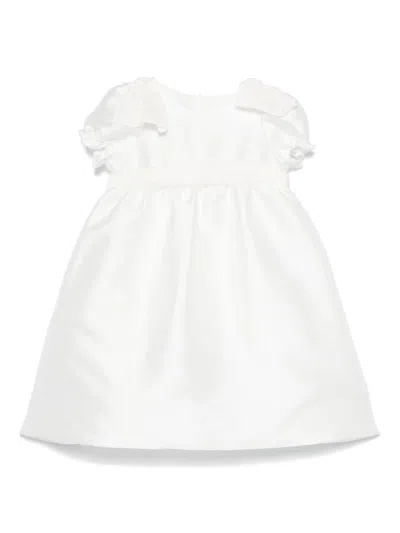 La Stupenderia Babies' Bow-detailing Dress In White