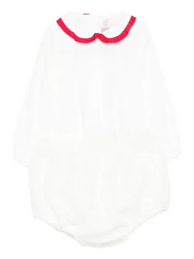 La Stupenderia Babies' Bow-detailing Romper In White