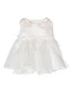 La Stupenderia Bow-detailing Silk Dress Set In White