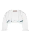 La Stupenderia Bow-detailing Wool Cardigan In White