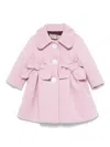 La Stupenderia Bow-embellished Coat In Purple