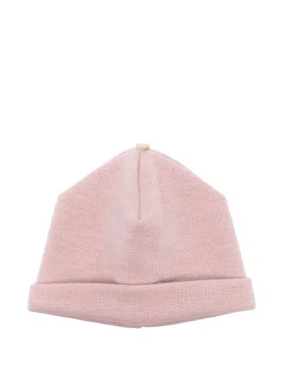 La Stupenderia Babies' Button-detail Beanie In Pink