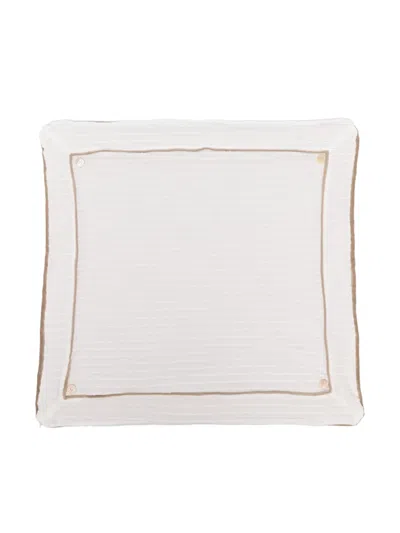 La Stupenderia Button-detailing Ribbed Blanket In White