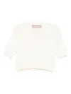 La Stupenderia Button-front Cardigan In White