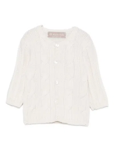 La Stupenderia Babies' Cable-knit Cardigan In White