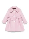 La Stupenderia Bow-embellished Coat In Pink