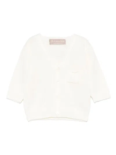 La Stupenderia Babies' Cashwool® Cardigan In White
