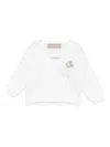 La Stupenderia Checked-pocket Cardigan In White