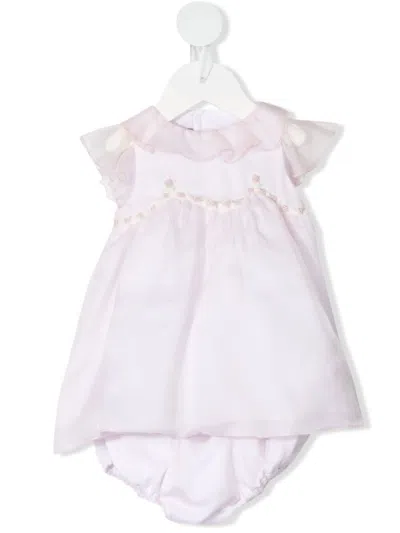 La Stupenderia Babies' Clarissa Embroidered Dress In Pink