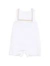 La Stupenderia Collared Dungaree In White