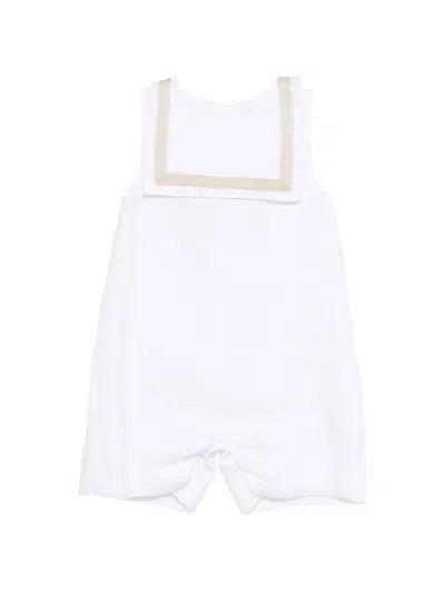 La Stupenderia Babies' Collared Dungaree In White