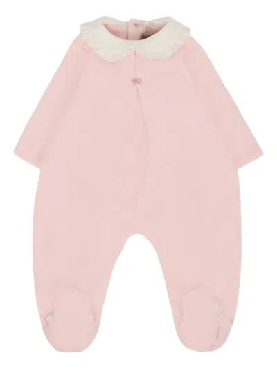 La Stupenderia Babies' Collared Pajamas In Pink