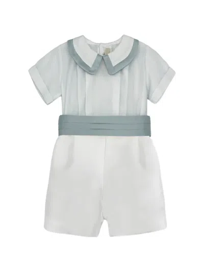 La Stupenderia Babies' Collared Waist Romper In White