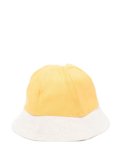 La Stupenderia Babies' Contrasting-brim Hat In Yellow