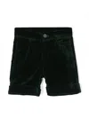 La Stupenderia Corduroy Pinched Shorts In Green
