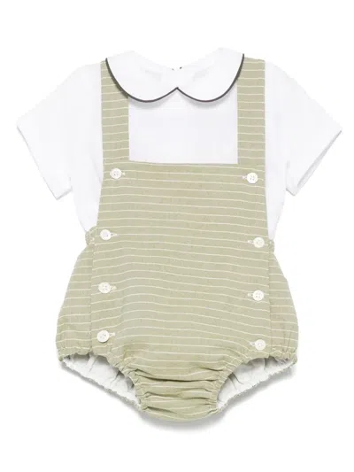 La Stupenderia Babies' Cotton Bodies Set In Green