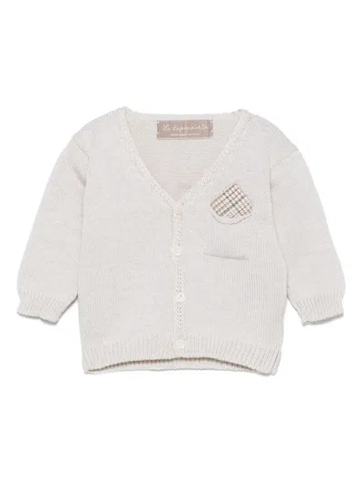La Stupenderia Babies' Cotton Cardigan In Neutrals