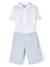 La Stupenderia Cotton Short Set In White