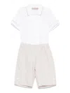 La Stupenderia Cotton Trouser Set In White