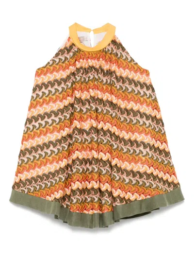 La Stupenderia Kids' Crochet Dress In Yellow