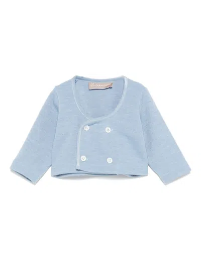 La Stupenderia Babies' Double-breasted Cardigan In Blue