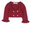 La Stupenderia Double-breasted Cardigan In Pink