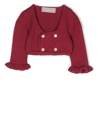 La Stupenderia Babies' Double-breasted Cardigan In Pink