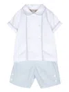 La Stupenderia Striped Short Set In White