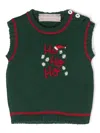 La Stupenderia Embroidered-design Round-neck Vest In Green