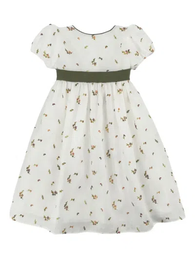 La Stupenderia Kids' Embroidered Linen Dress