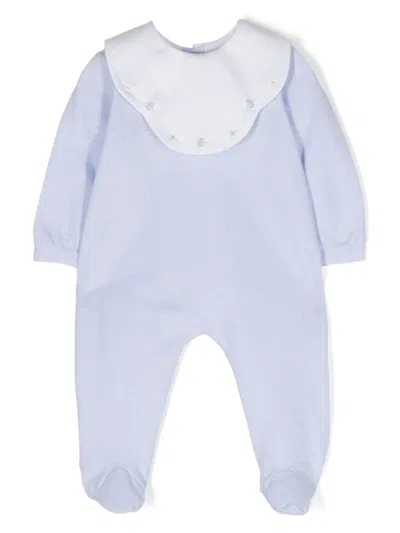La Stupenderia Babies' Embroidered-motif Cotton Pyjamas In Blue
