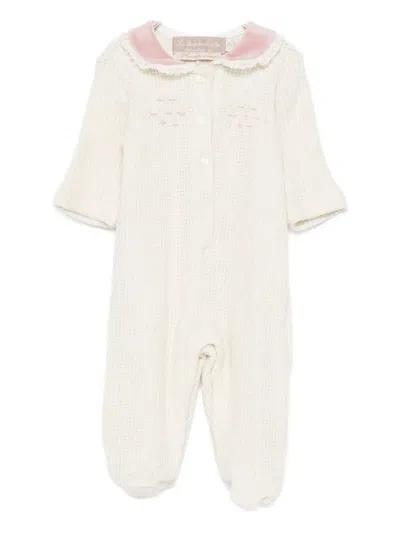 La Stupenderia Babies' Embroidered Pyjama In White