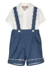 La Stupenderia Ettore Dungarees Set In Blue