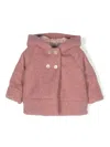 La Stupenderia Faux-shearling Hooded Jacket In Pink