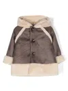 La Stupenderia Fleece-lining Classic-hood Jacket In Brown