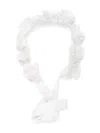 La Stupenderia Floral-appliqué Cotton Hair Band In White