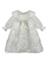 La Stupenderia Floral Appliqué Dress In White