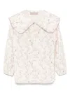 La Stupenderia Floral Blouse In White