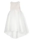La Stupenderia Floral-embroidered Midi Dress In White