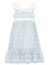La Stupenderia Floral-embroidered Party Dress