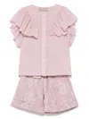 La Stupenderia Floral-embroidered In Pink