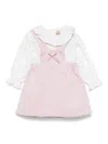 La Stupenderia Floral-print Babygrow Set In Pink