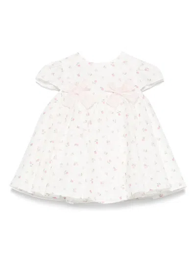 La Stupenderia Babies' Floral-print Dress Set In White