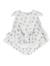 La Stupenderia Flower-printed Shortie Set In White