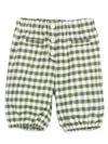 La Stupenderia Gingham Button Shorts In Green