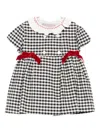 La Stupenderia Gingham Check Ribbon Dress In Multi