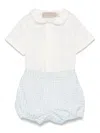 La Stupenderia Gingham-check Shorts Set In 白色