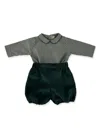 La Stupenderia Gingham-check Shorts Set In Green